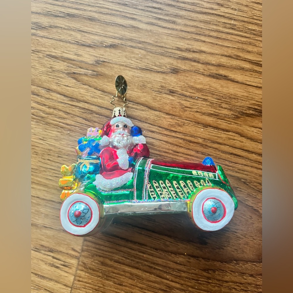 Christopher Radko Ornament - Santa’s Racer